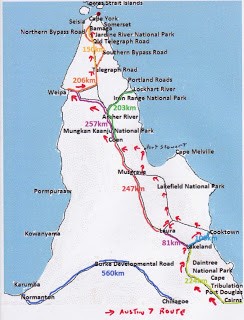 Cape York Road Map First To Cape York By Austin 7 – Next Horizon